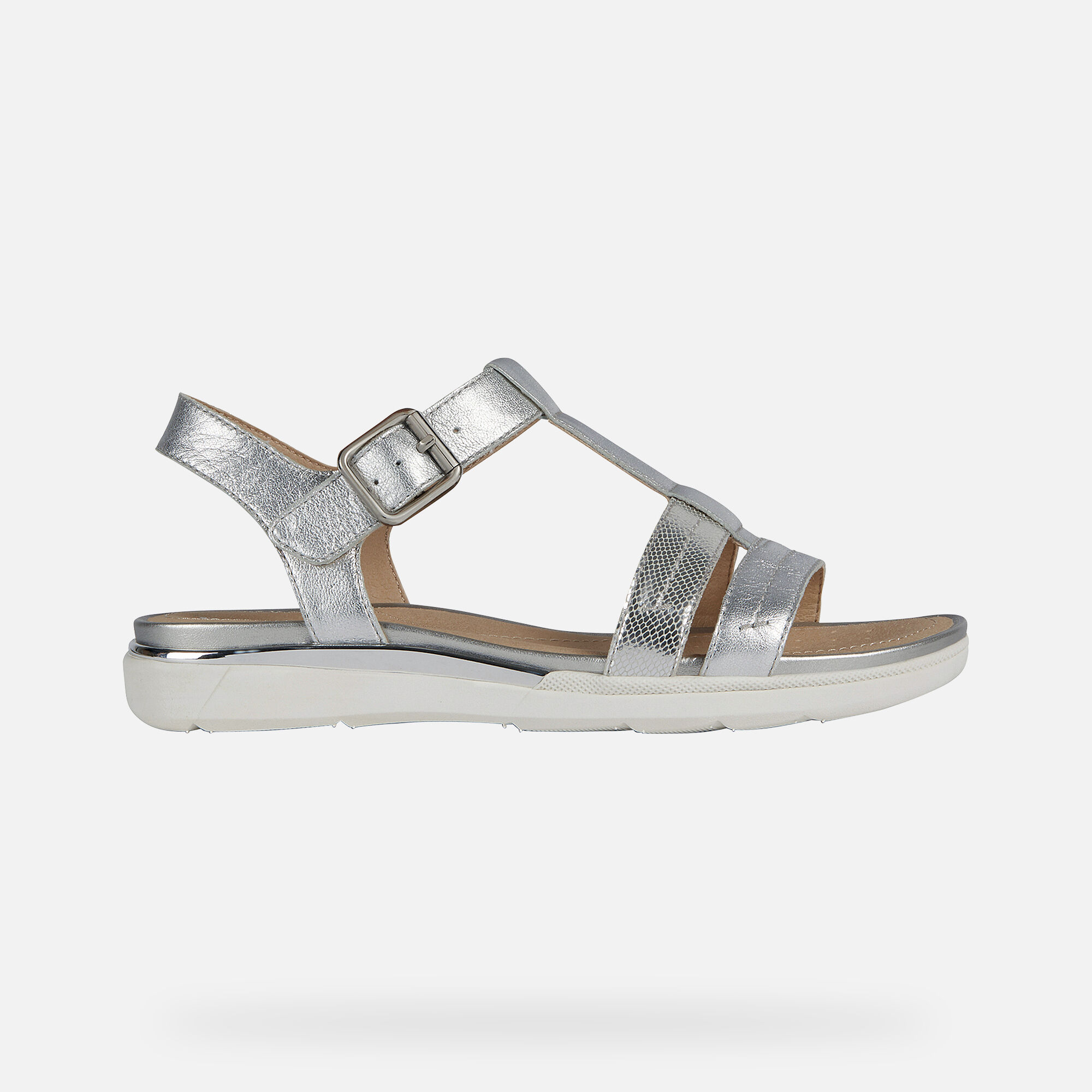 Geox HIVER Woman: Silver Sandals | Geox 
