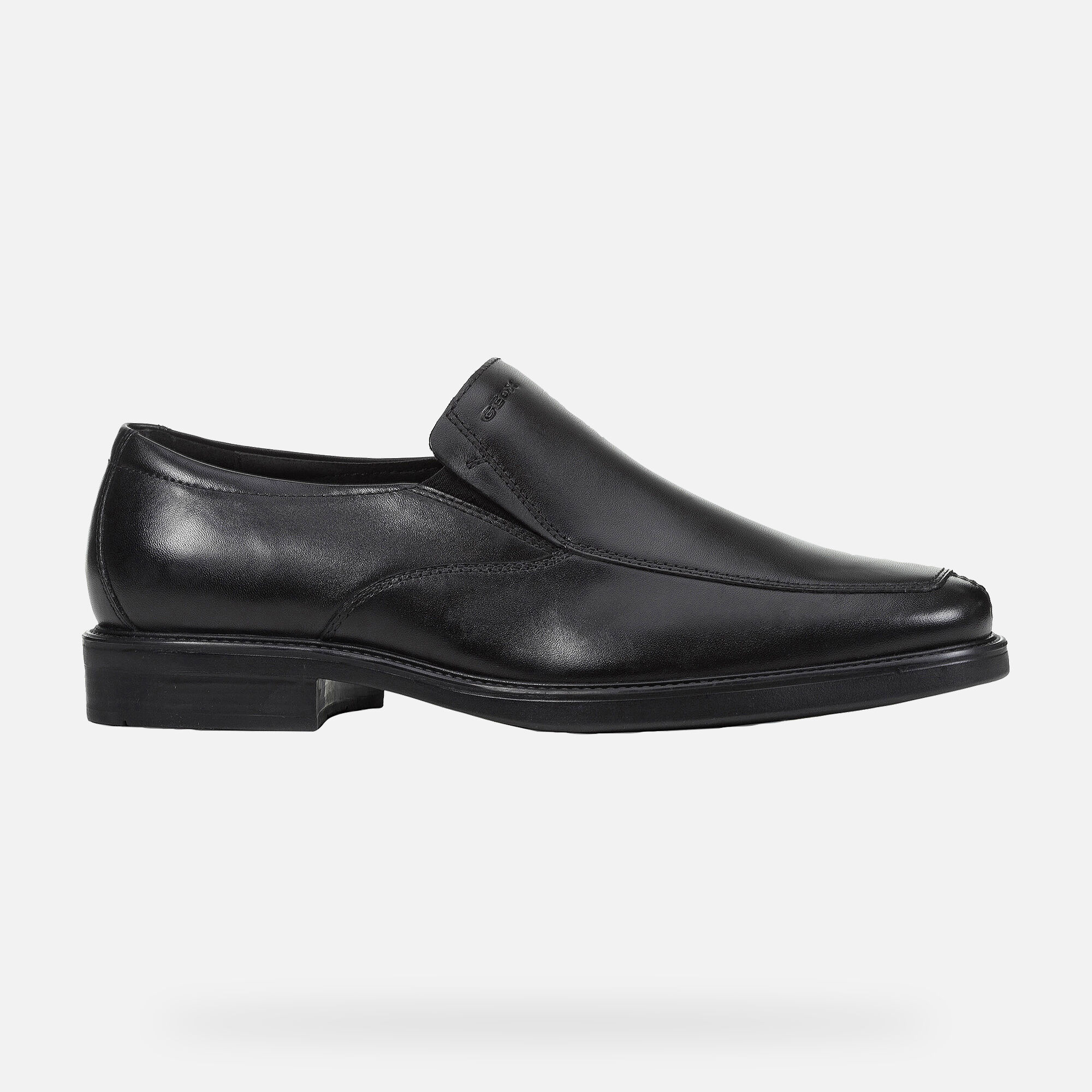 geox black leather shoes