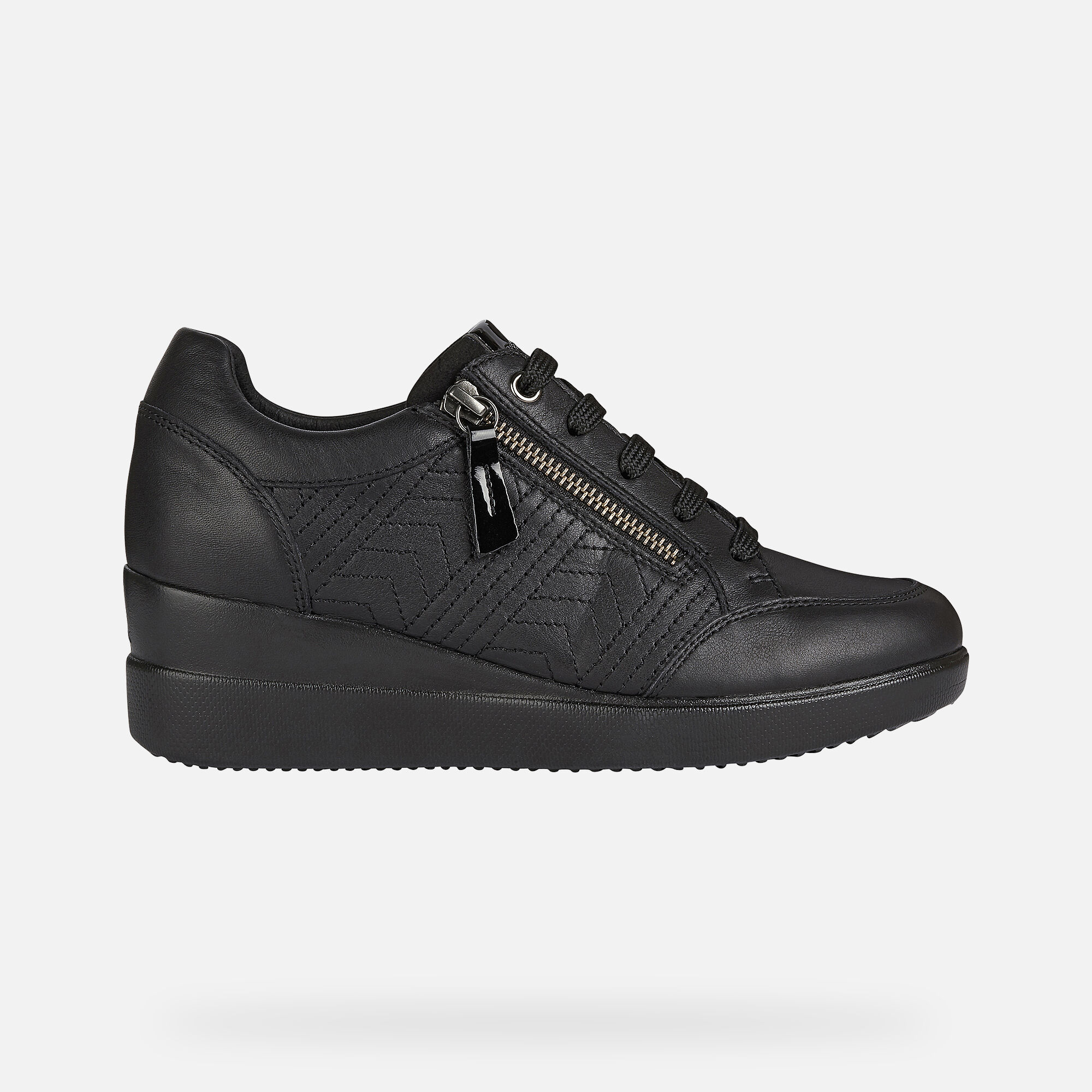 Geox STARDUST Woman: Black Sneakers 