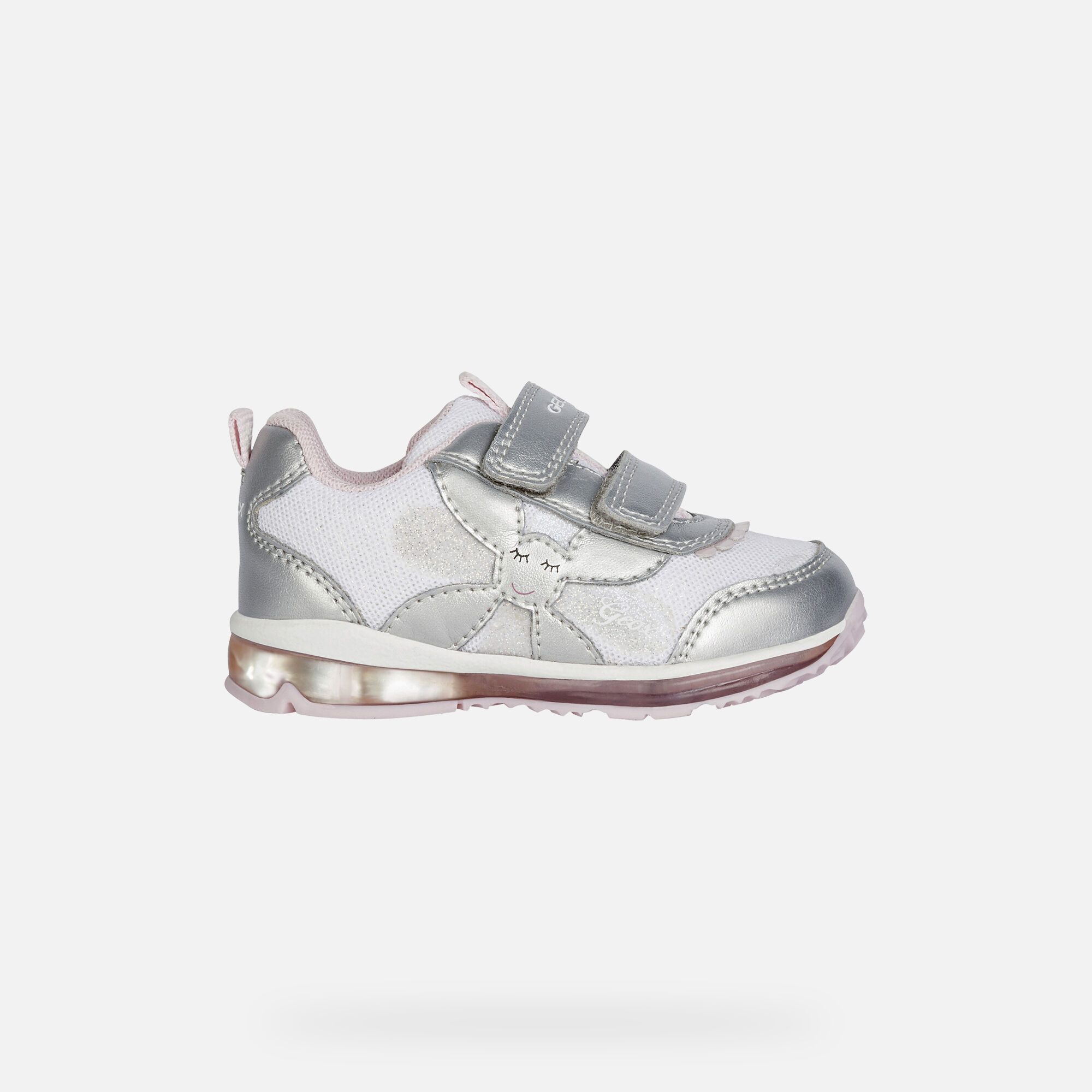 Geox® TODO Baby Girl: Silver and Pink 