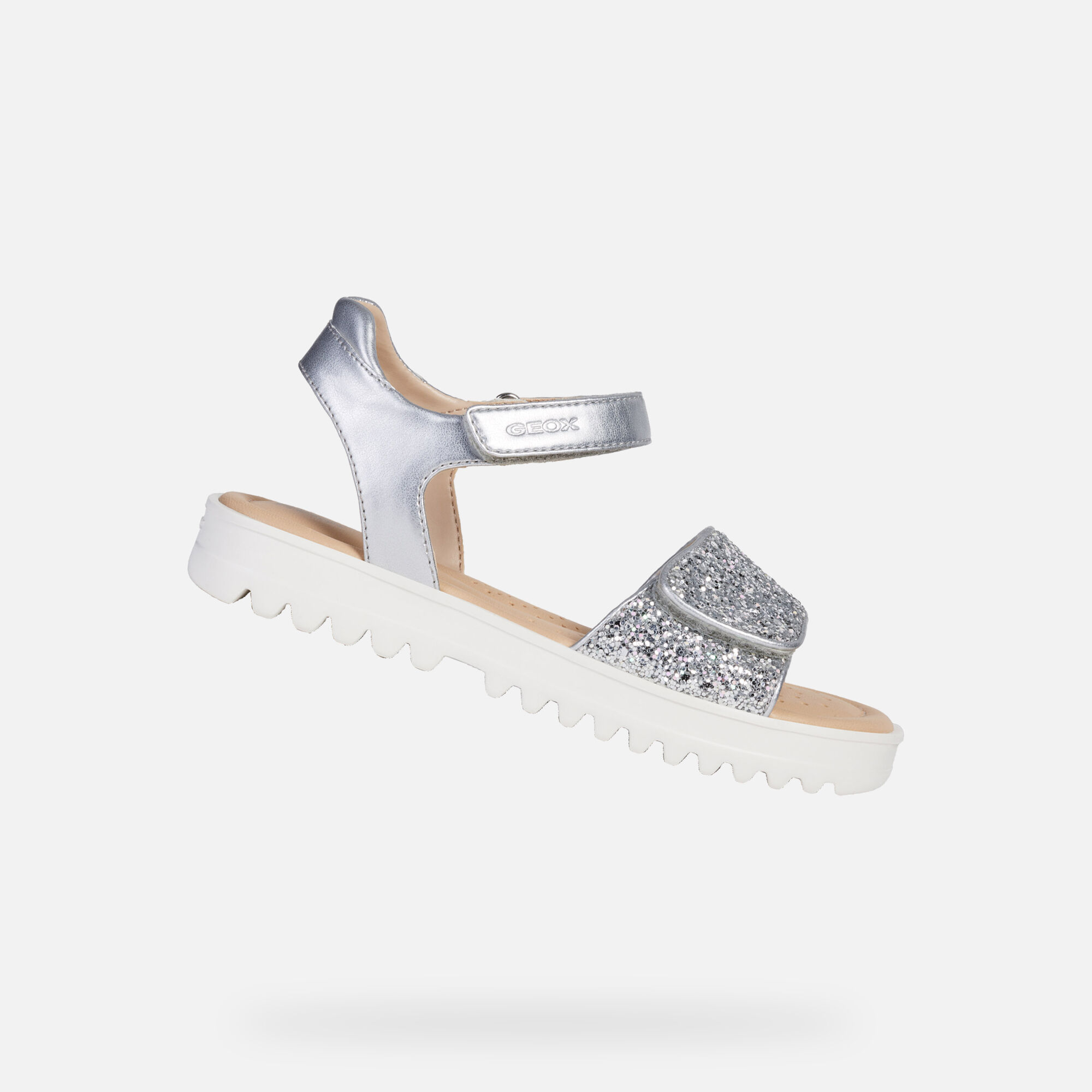 geox silver sandals