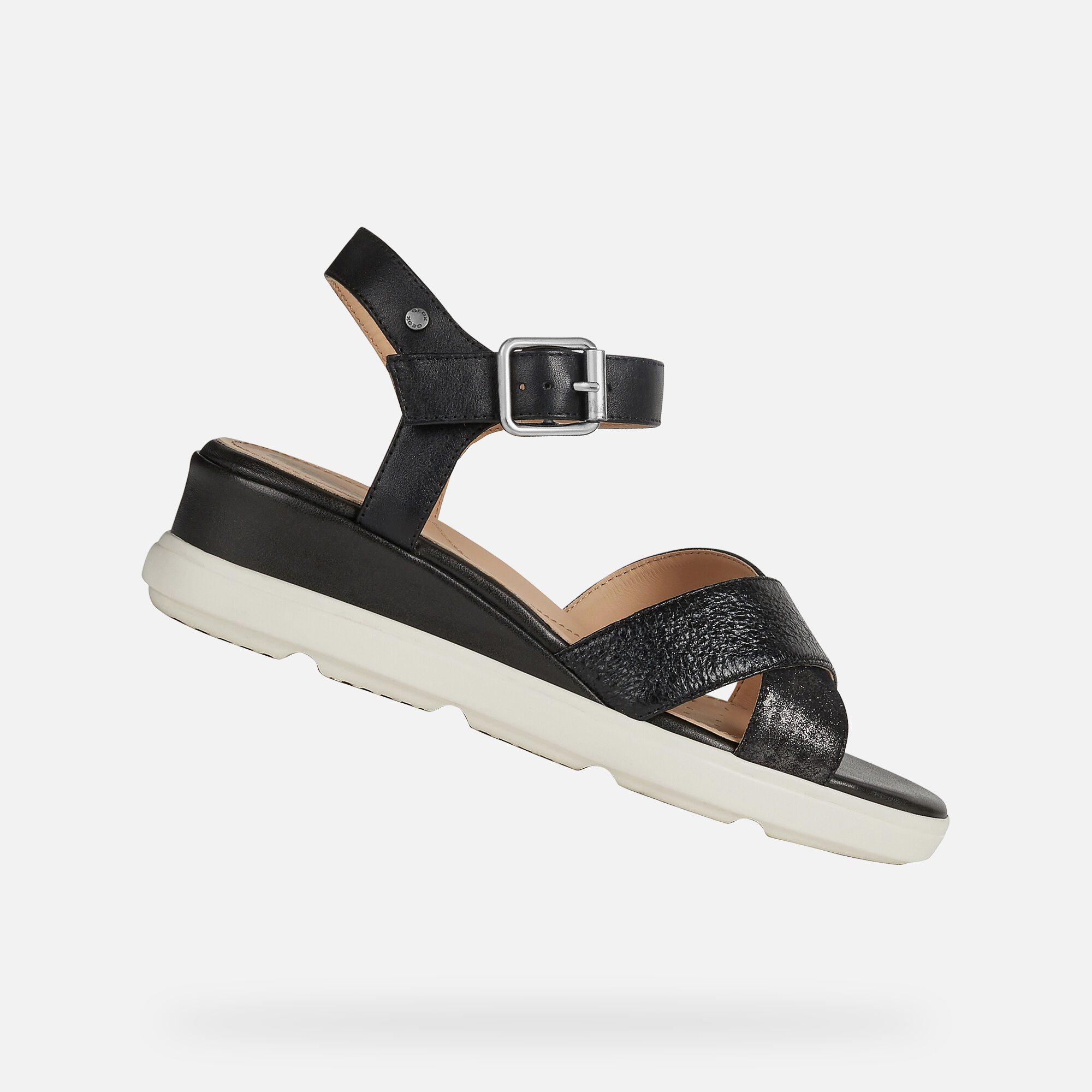 geox black sandals