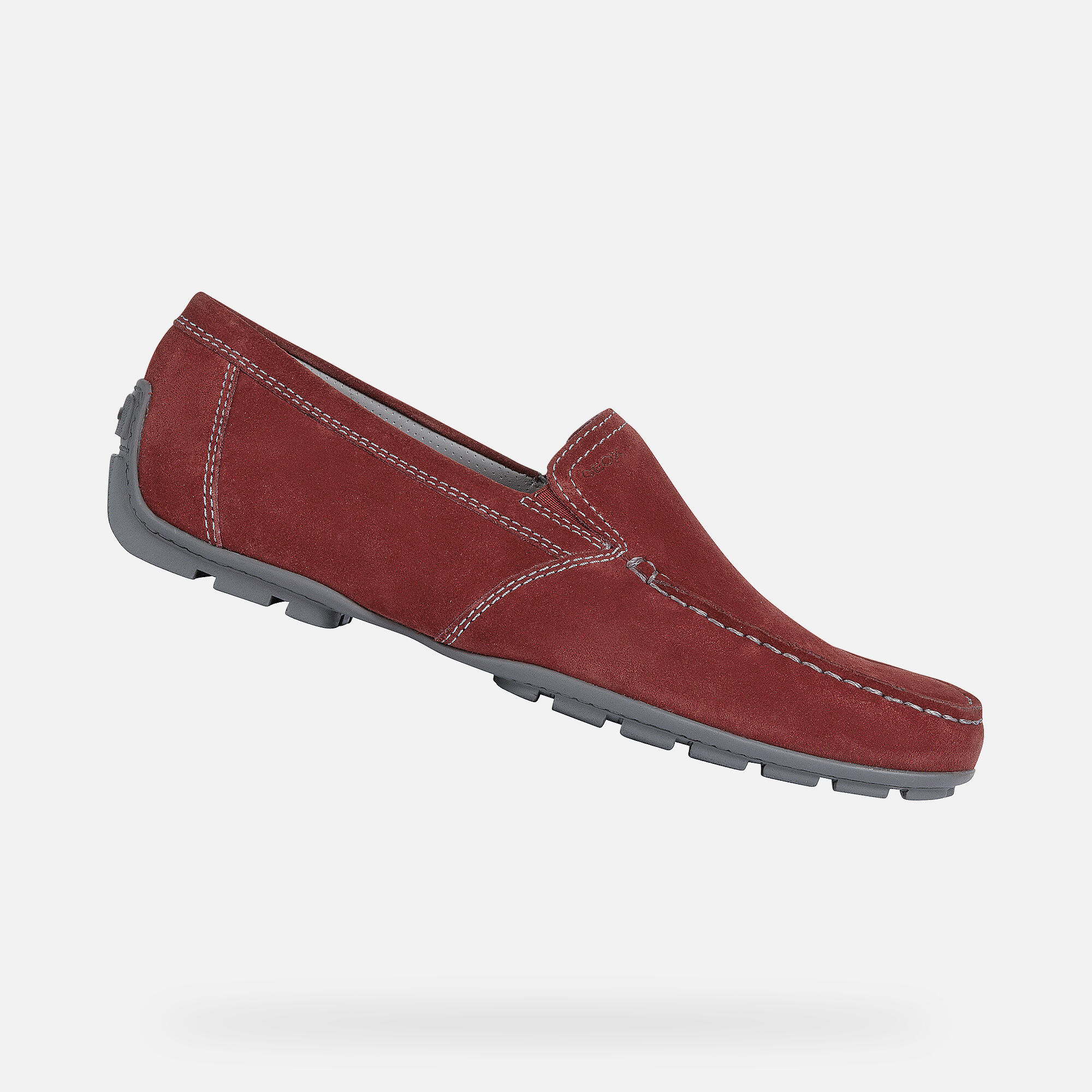 mens red moccasins