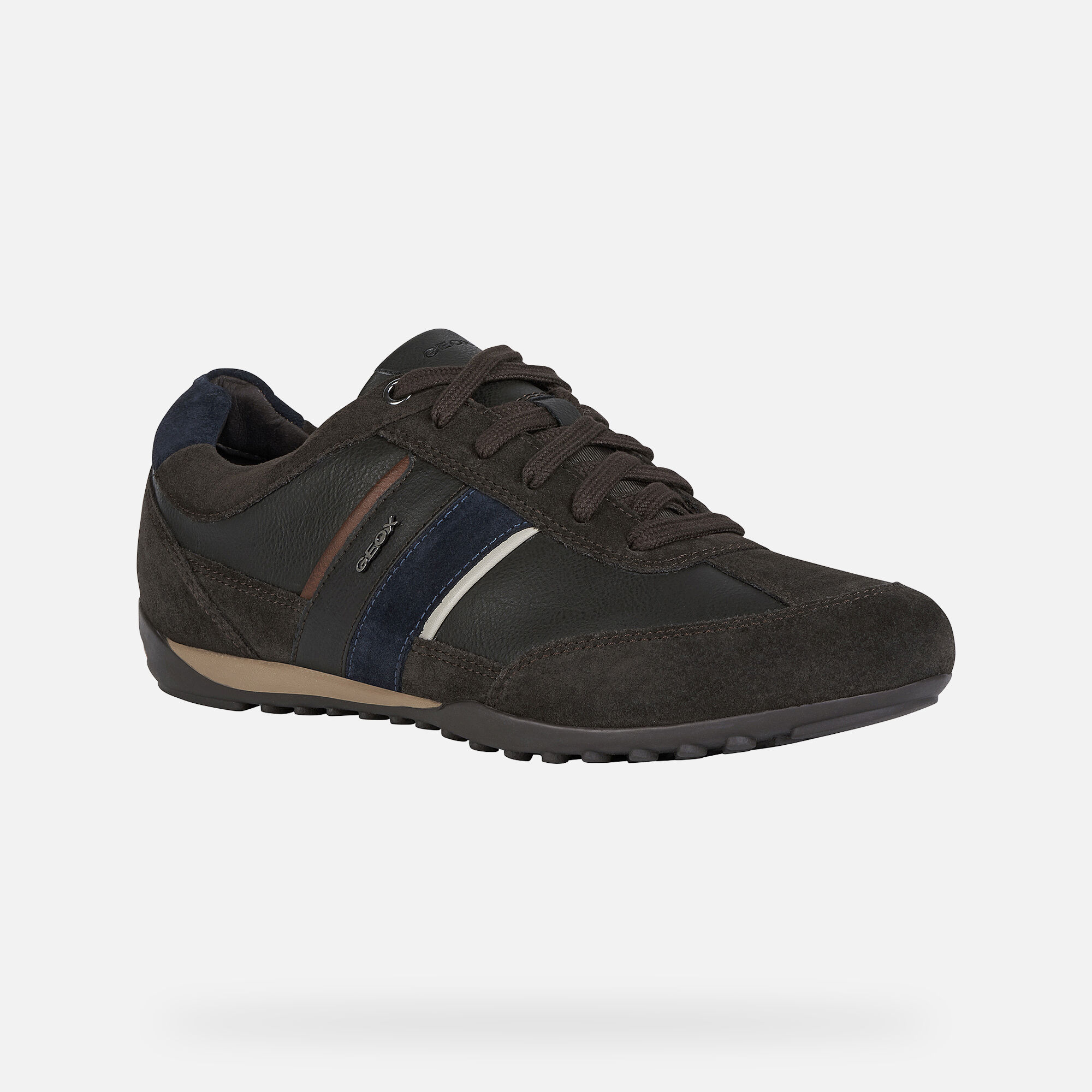 Geox® WELLS Man: Dark Coffee Sneakers 