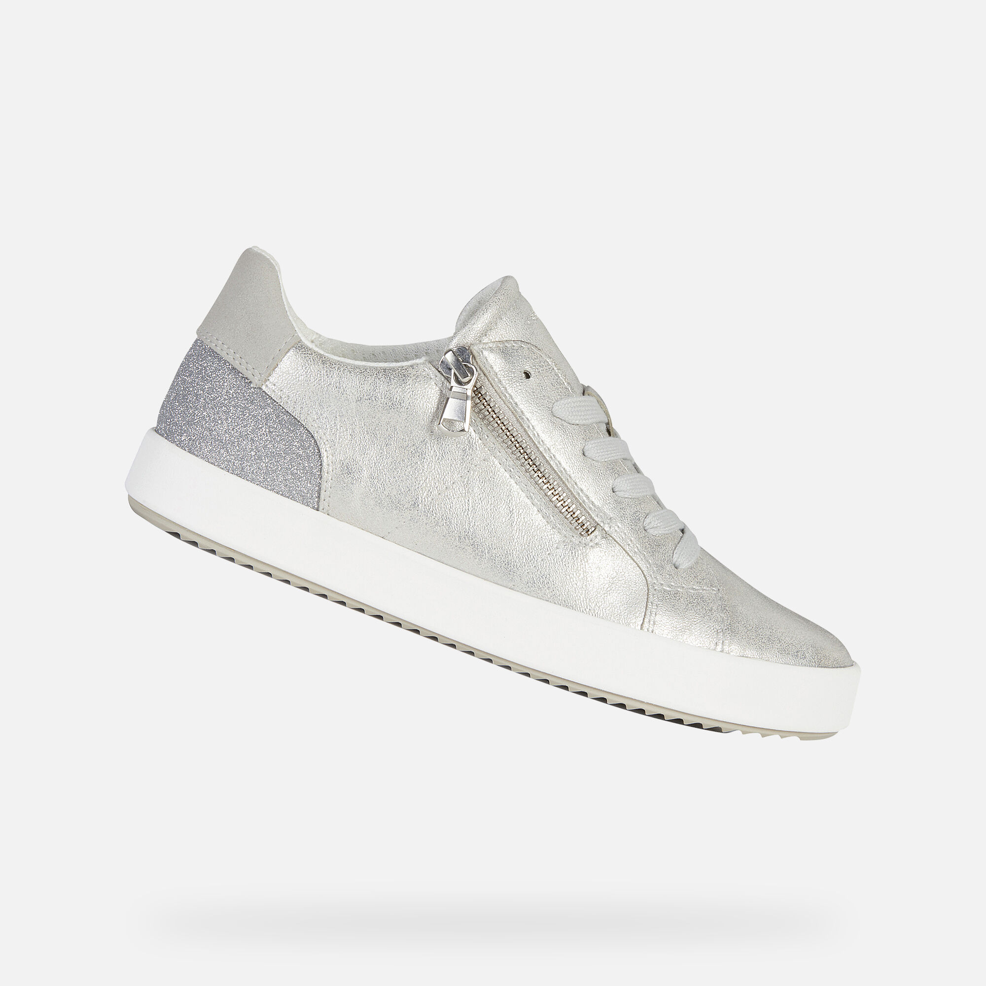 Geox Silver Sneakers Online Sale, UP TO 