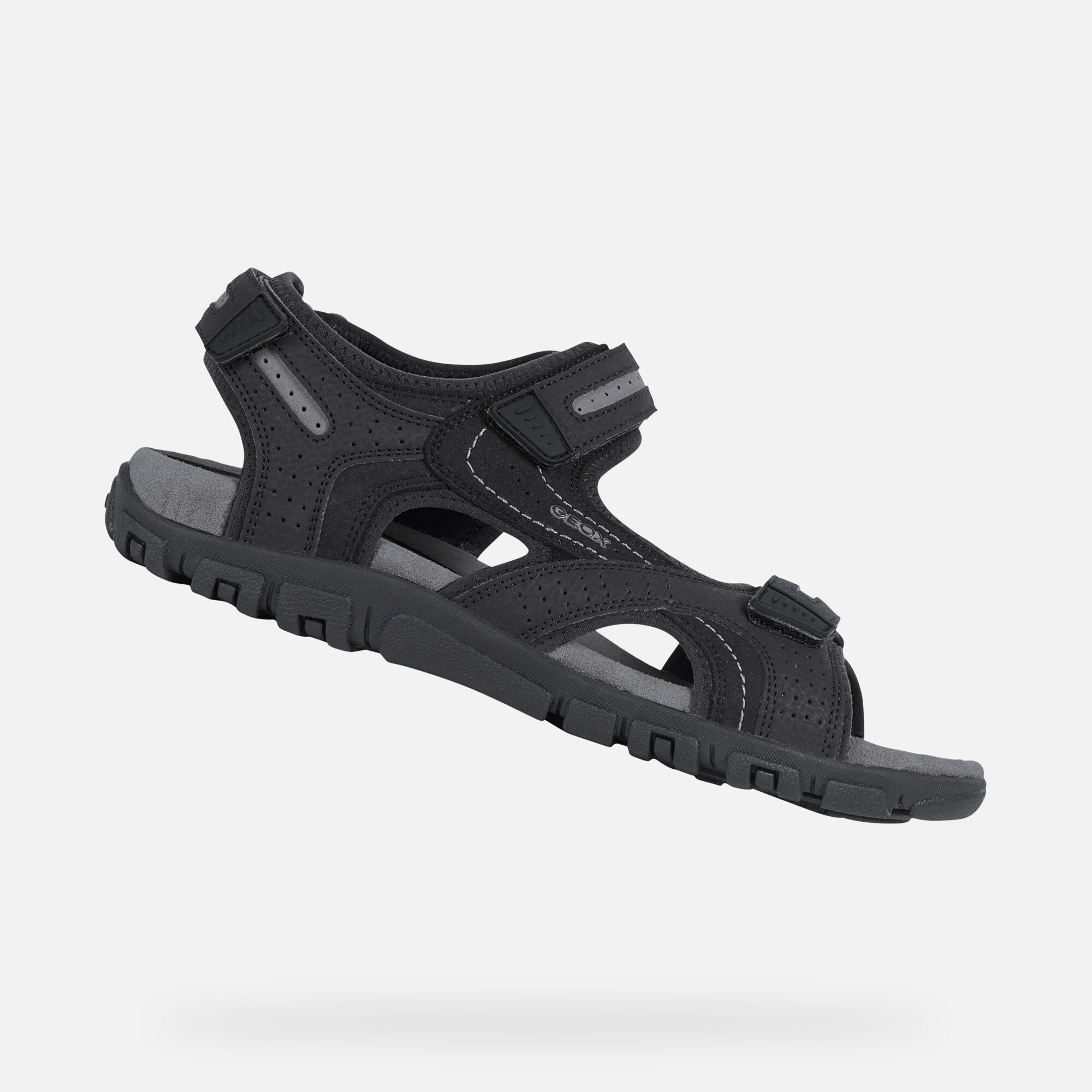 Geox STRADA Man: Black Sandals | Geox Spring/Summer