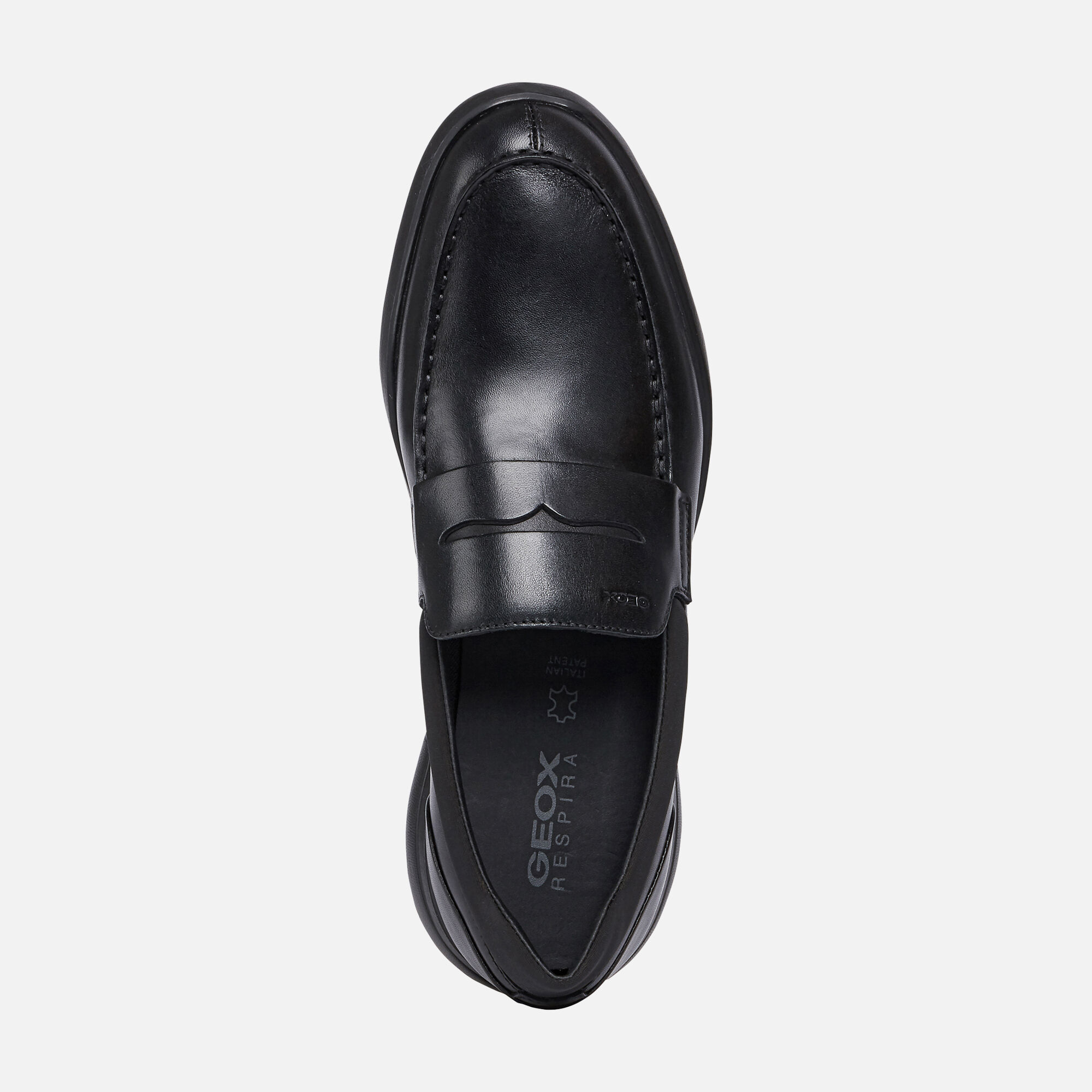 geox mens black loafers