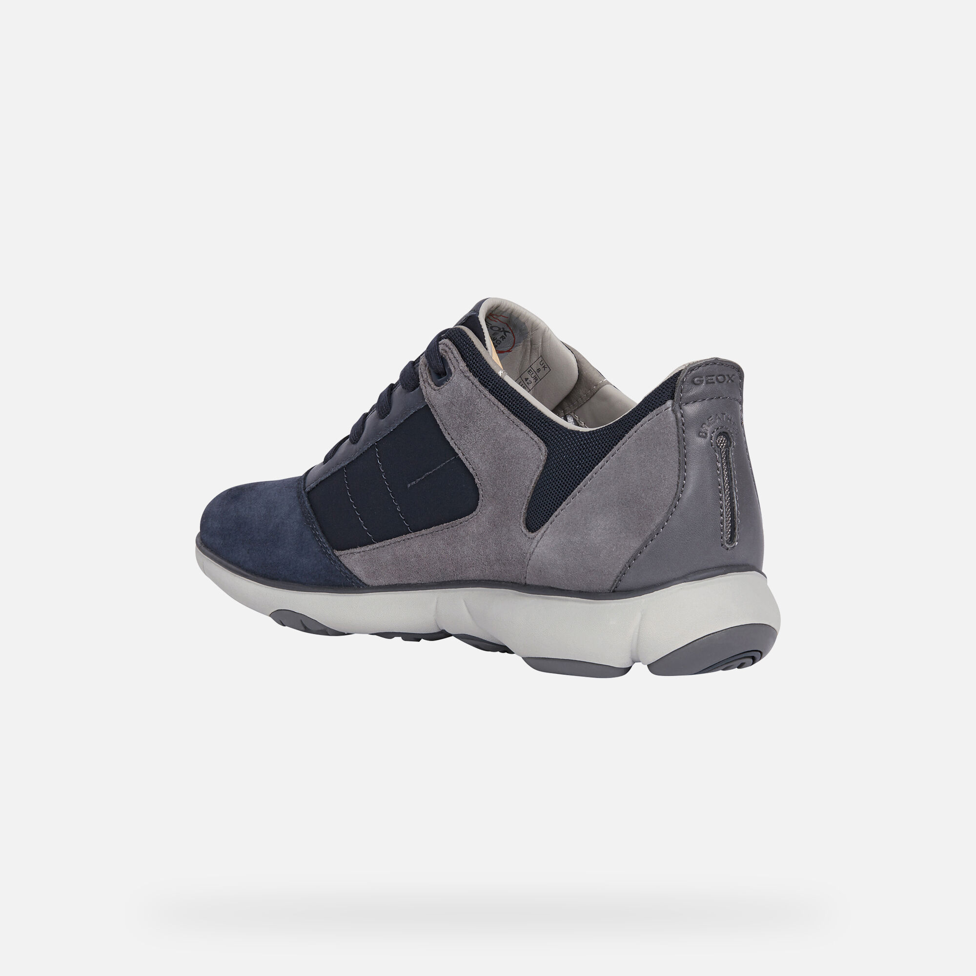 Grey and Navy blue Sneakers | Geox® Nebula