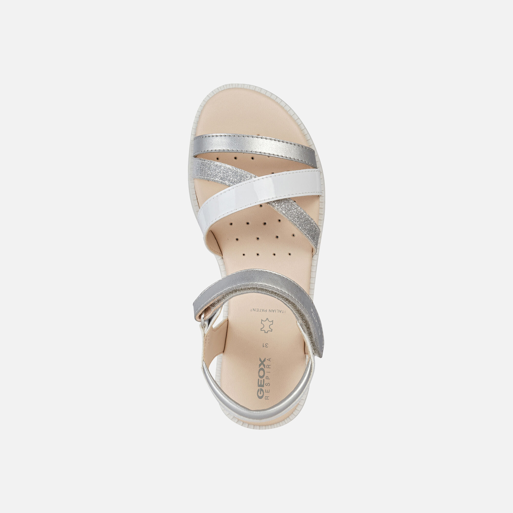 Geox® KARLY Junior Girl White Sandals 