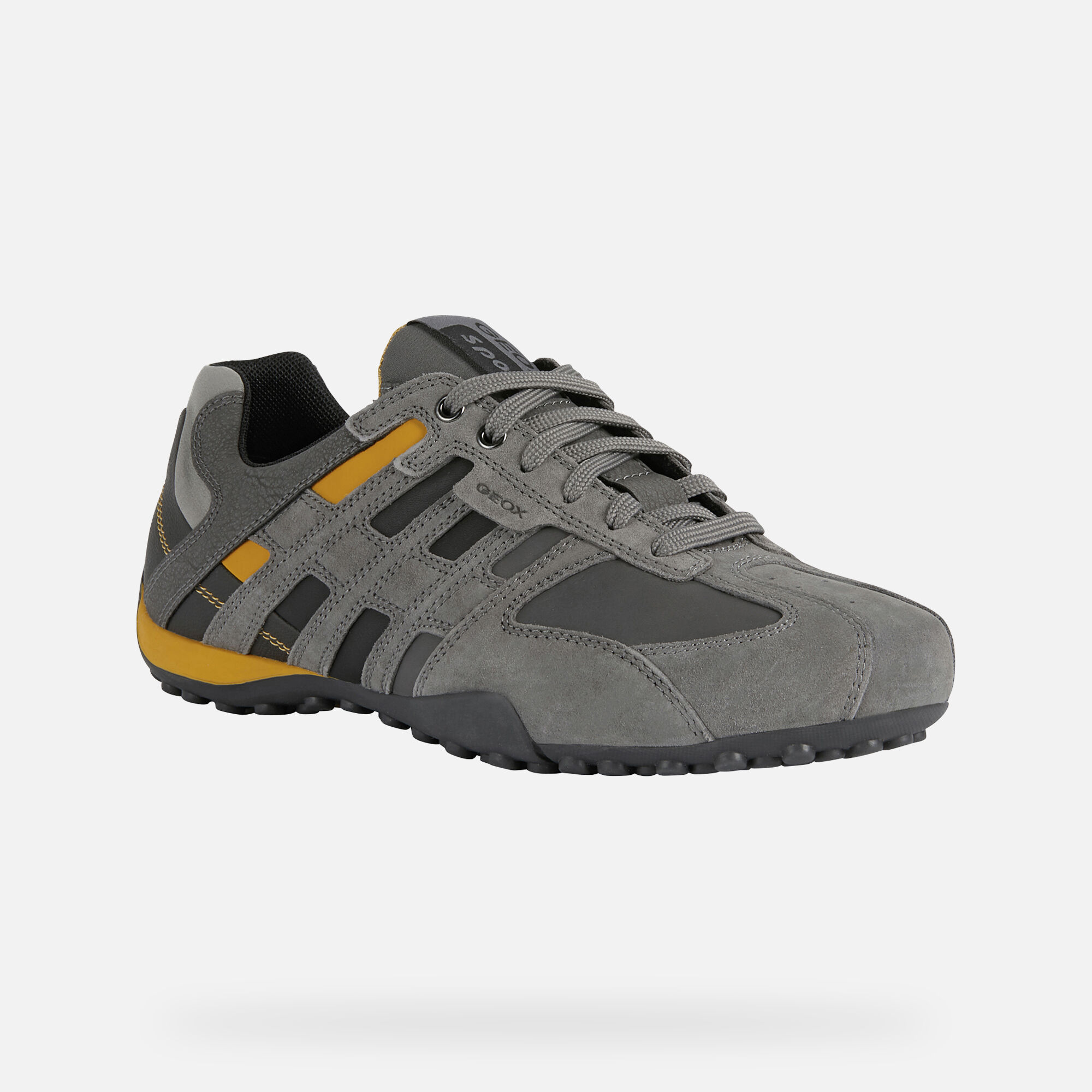 Geox® SNAKE Man: Grey Sneakers | FW21 
