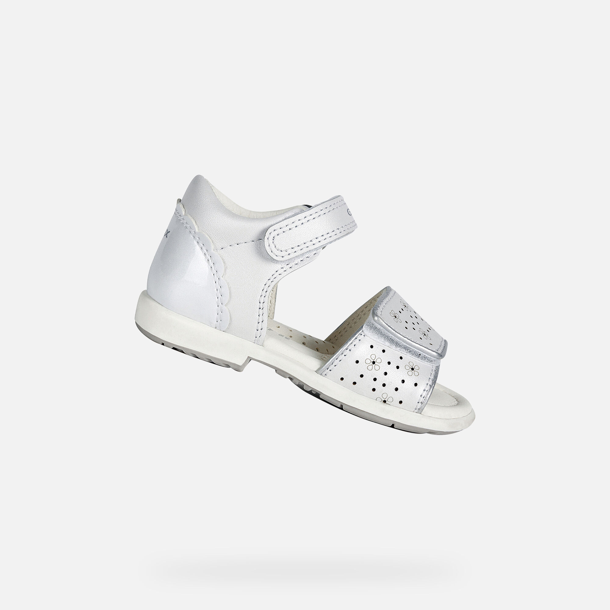 white baby sandals