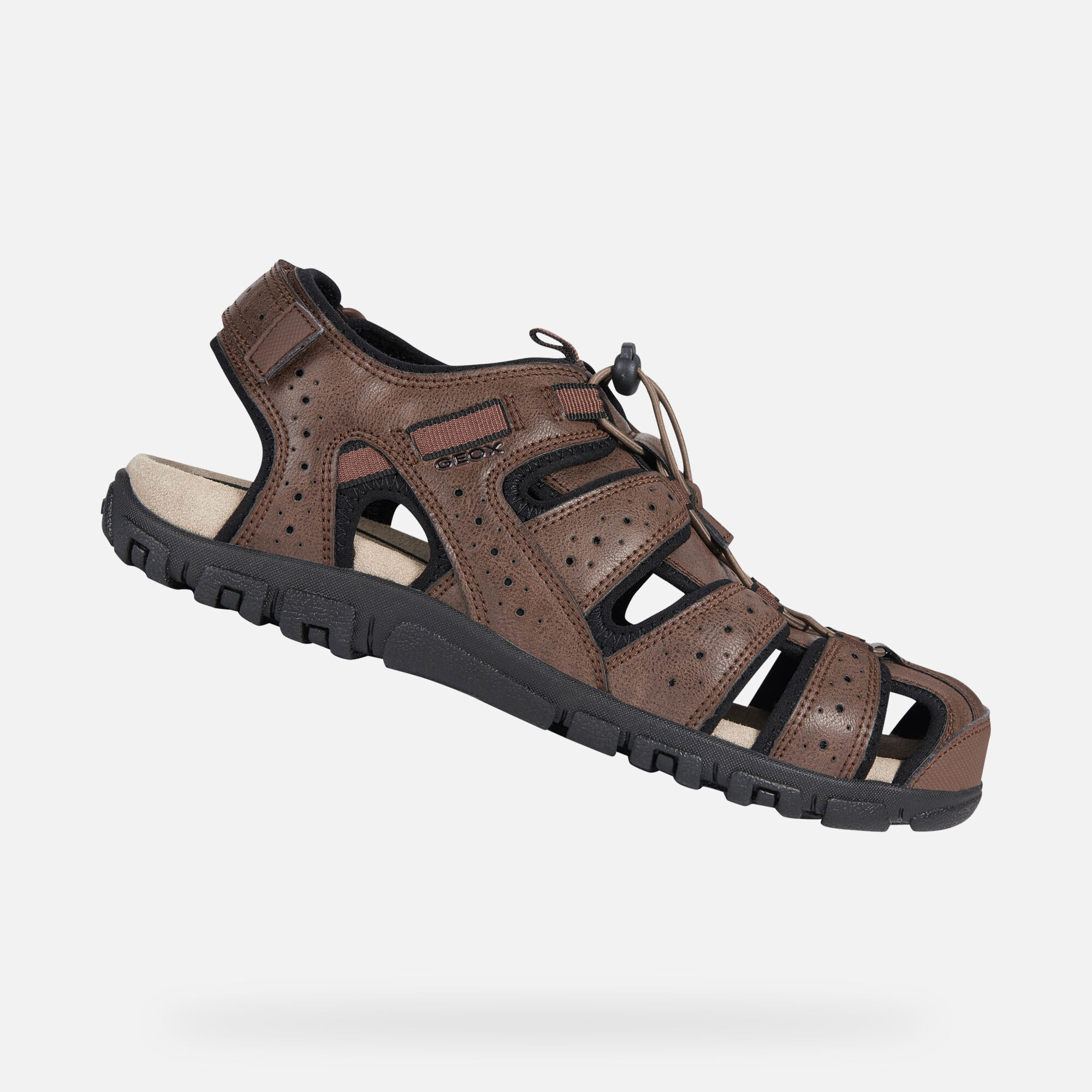 Geox STRADA Man: Brown Sandals | Geox SS20