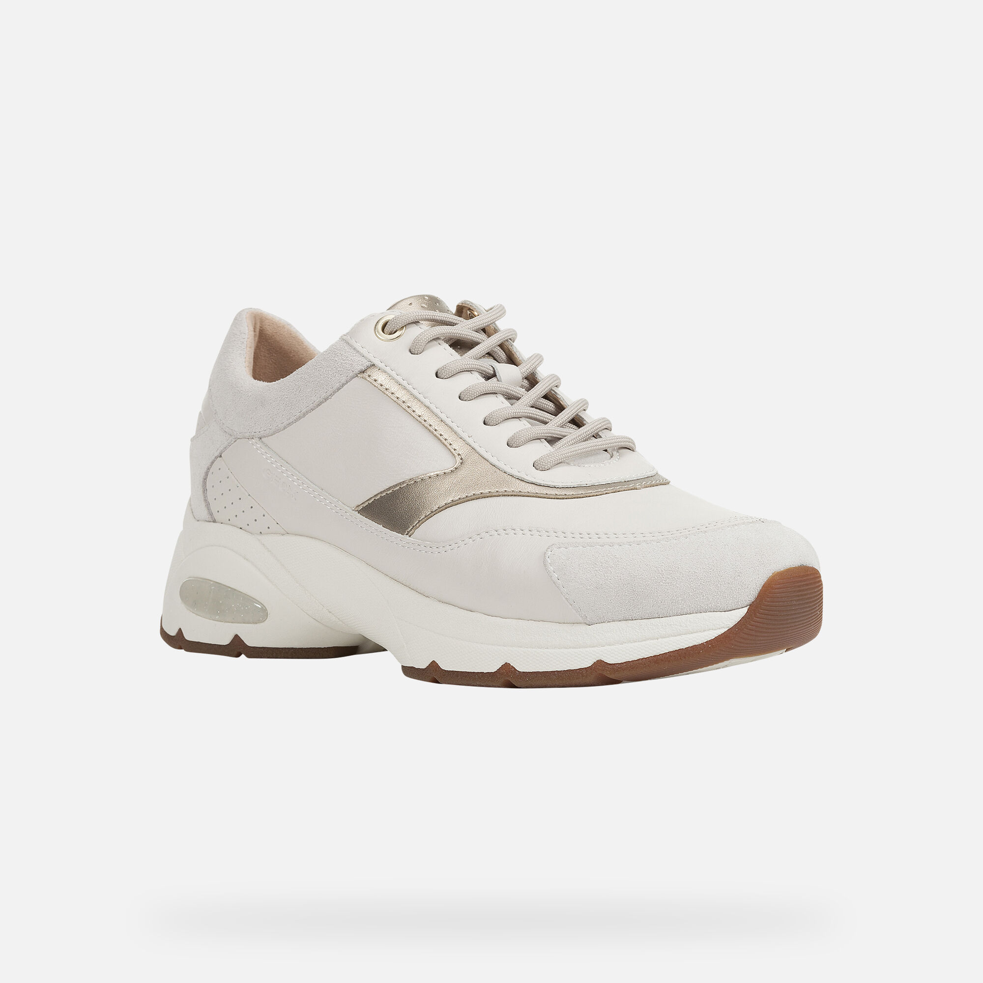 Geox ALHOUR Woman: Off-white Sneakers 