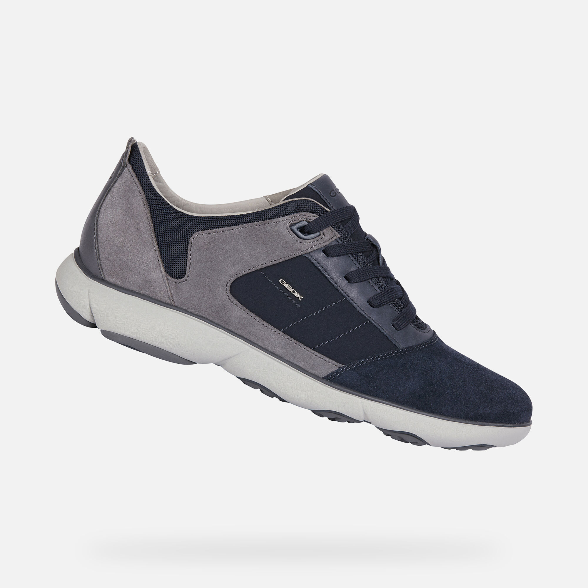 Grey and Navy blue Sneakers | Geox® Nebula
