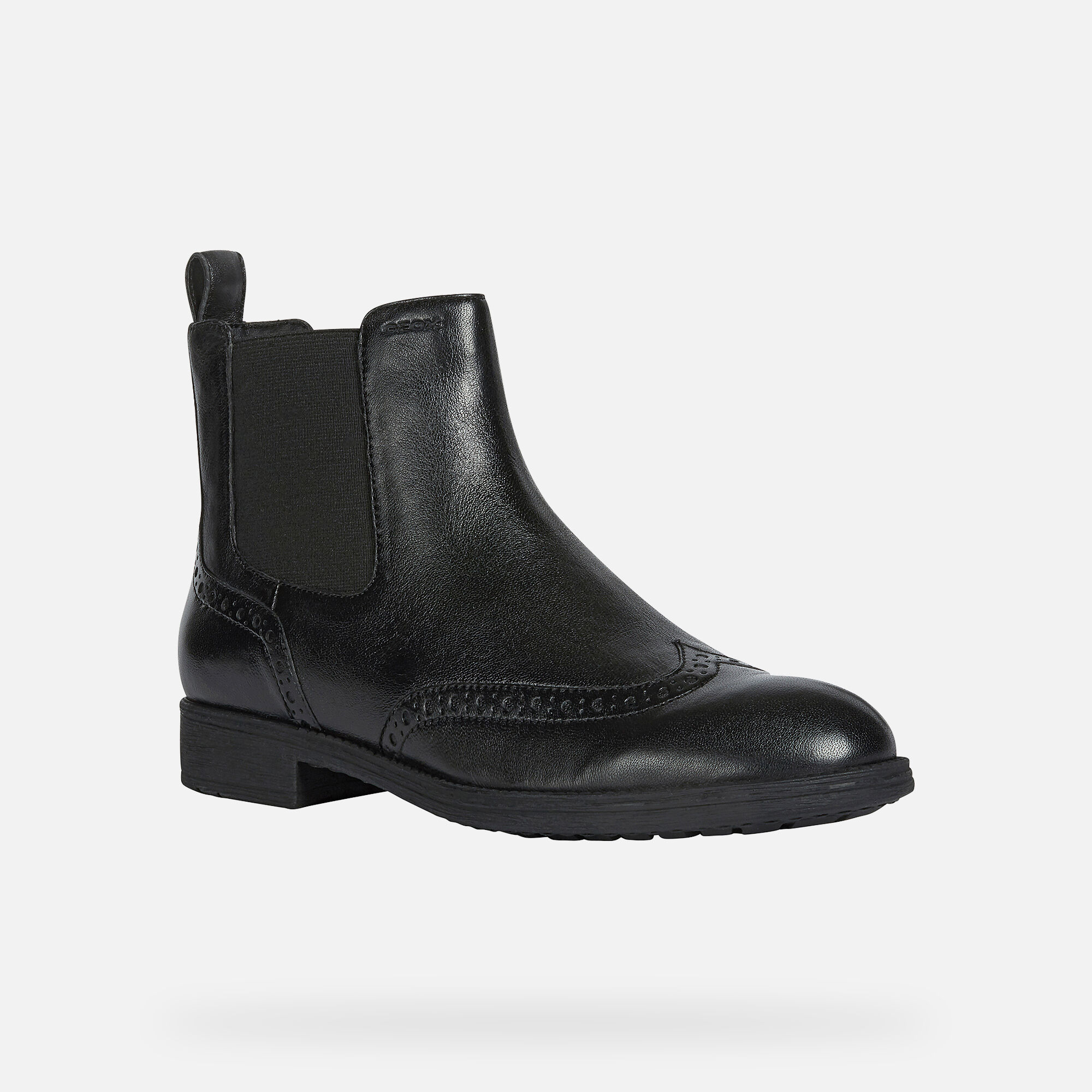 geox black ankle boots