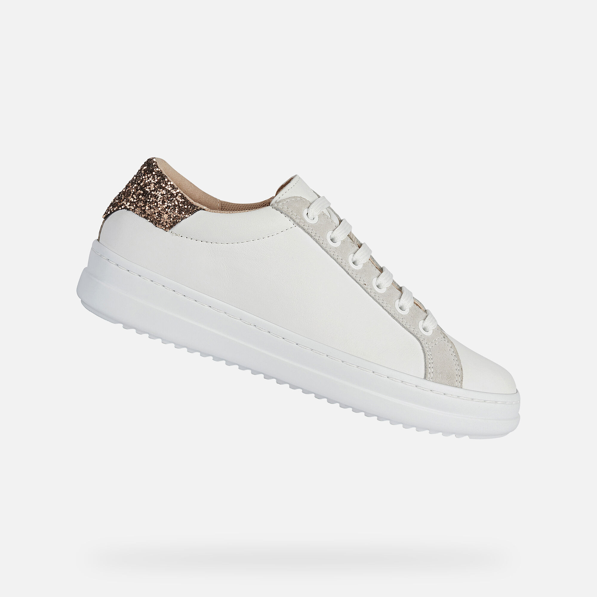 Geox® PONTOISE Woman: White and Lead 