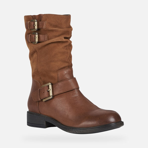 Geox CATRIA Woman: Cognac Ankle Boots | FW20/21 Geox®