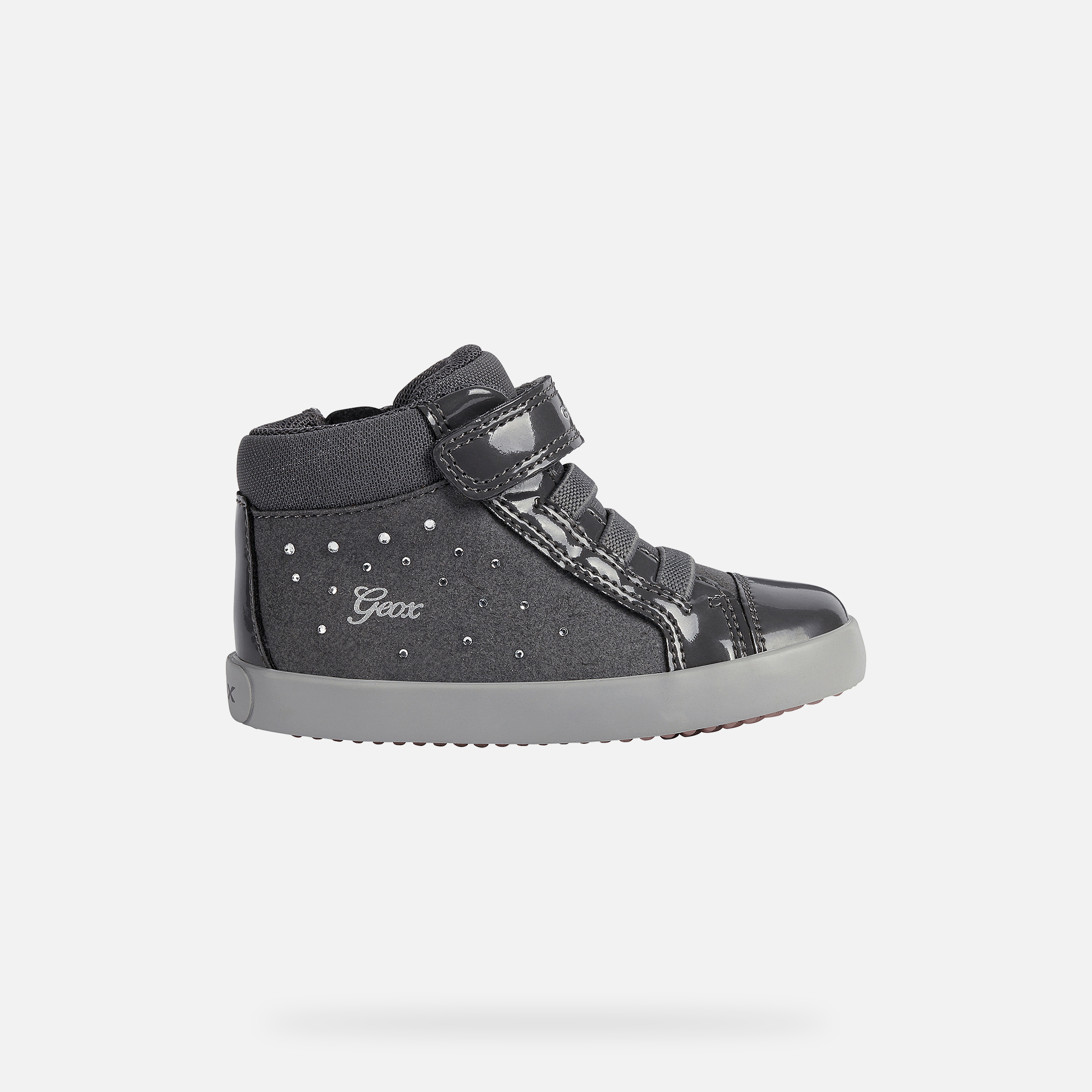 Geox® GISLI Baby Girl: Dark Grey Sneakers | Geox®