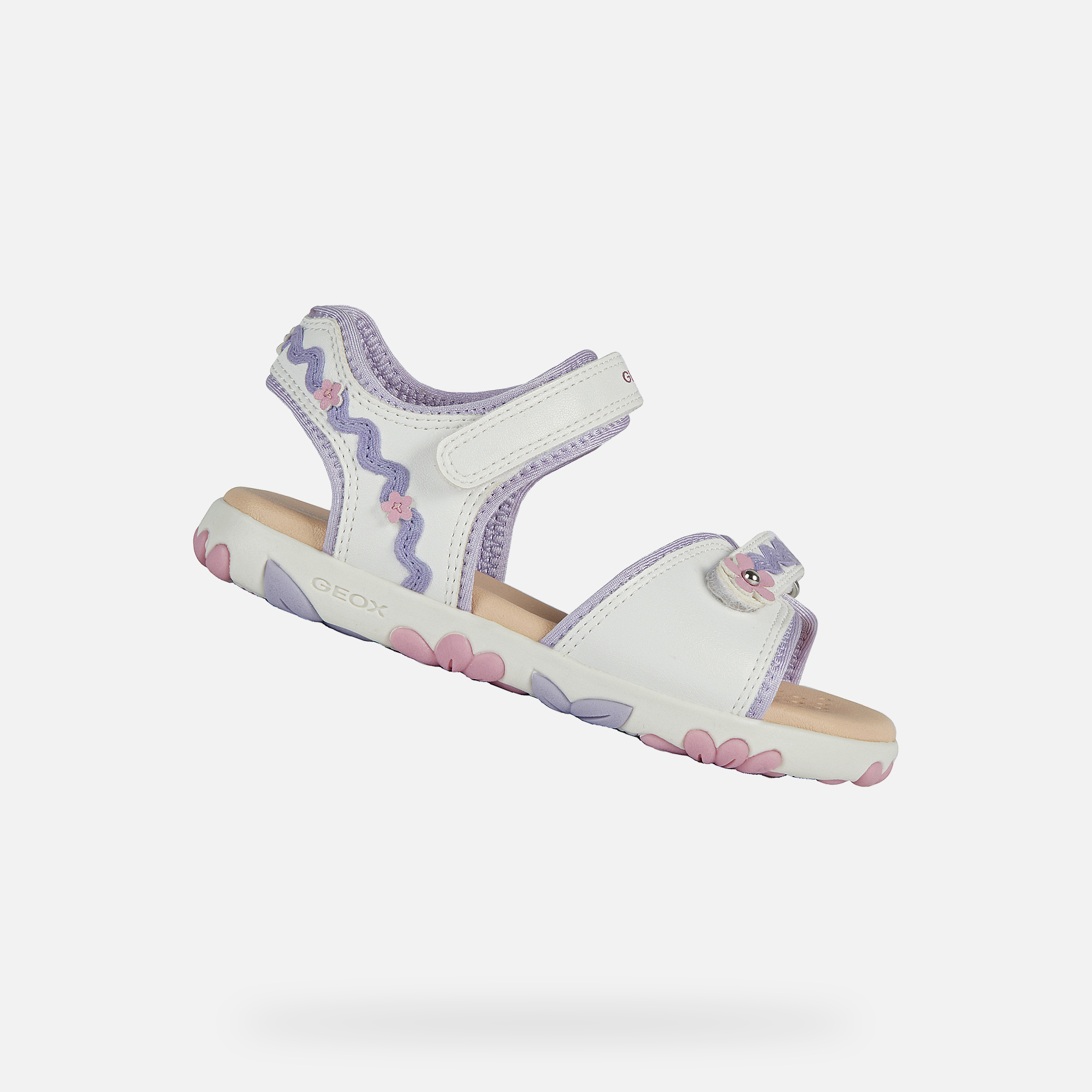 Geox HAITI Girl: White Sandals | Geox Spring/Summer