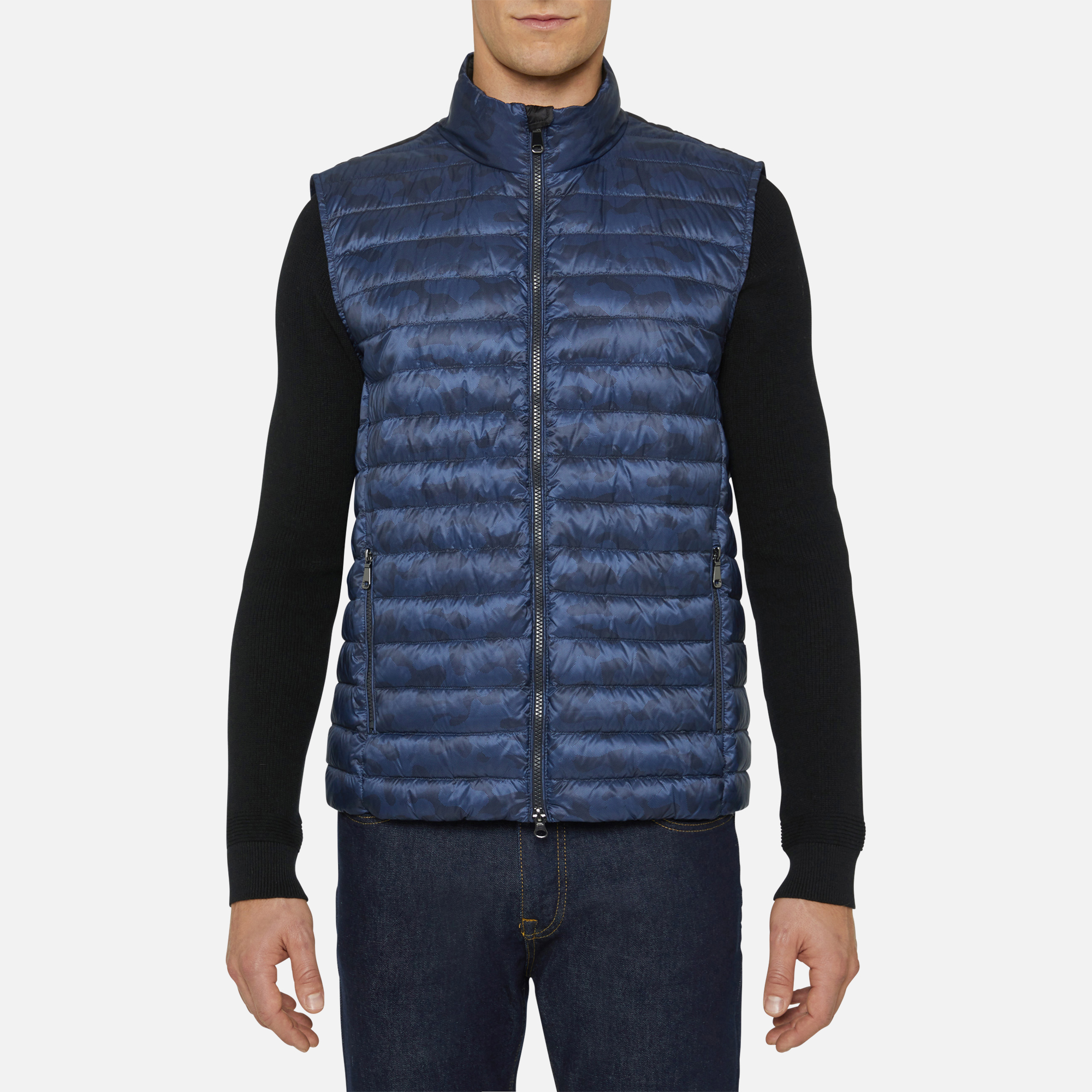 Geox WARRENS Man: Light Blue Down Jacket | Geox Spring/Summer