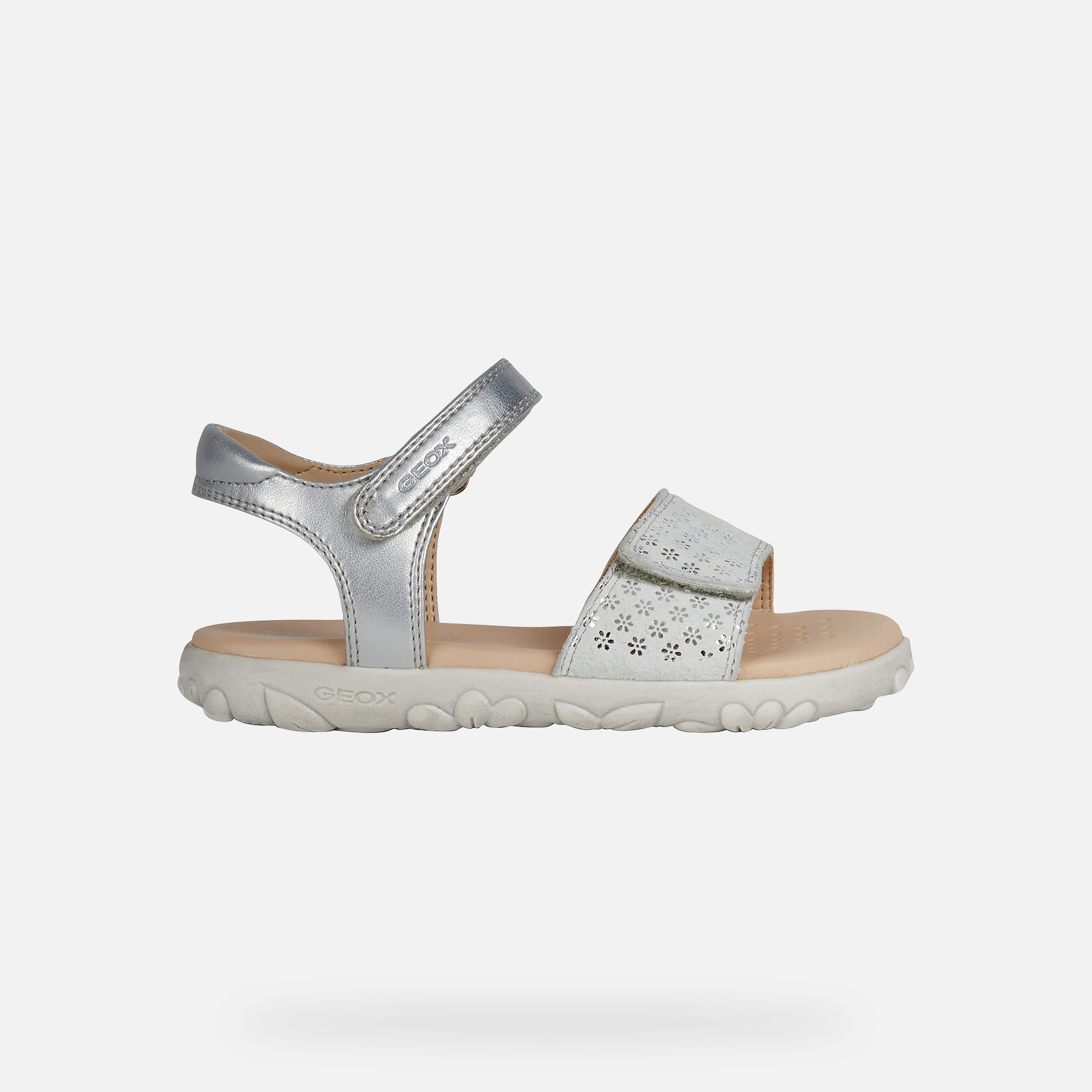 Geox HAITI Girl: Silver Sandals | Geox Spring/Summer
