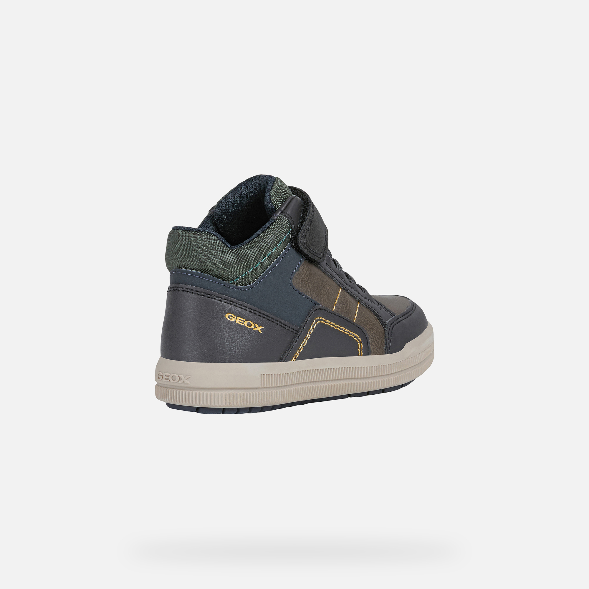 Geox® ARZACH Junior Boy: Coffee and Navy blue Sneakers | Geox®